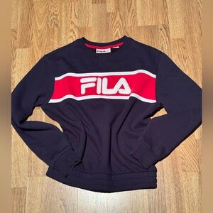 Fila Men's Crewneck Sweater in Navy and Red